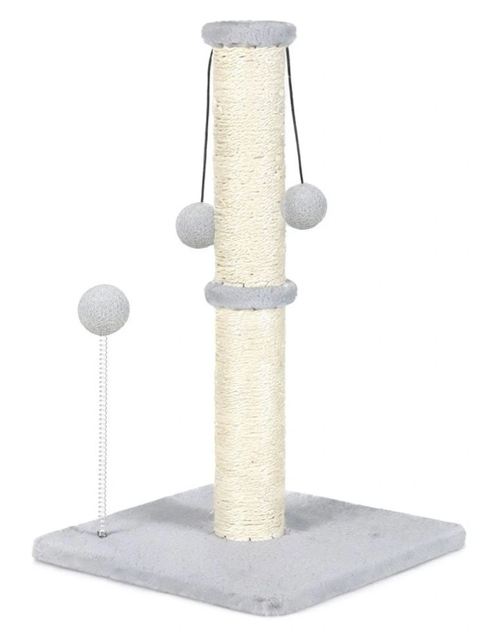 Pawz Cat Scratcher Tower Natural Sisal Kitten 3 Ball Toys 51cm image 1