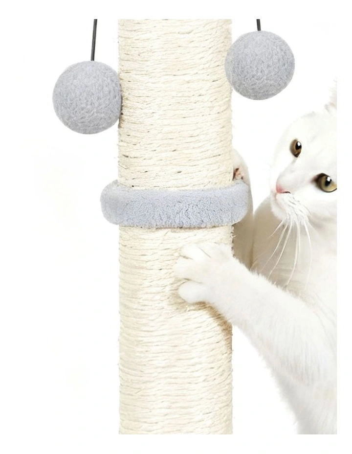 Pawz Cat Scratcher Tower Natural Sisal Kitten 3 Ball Toys 51cm image 4