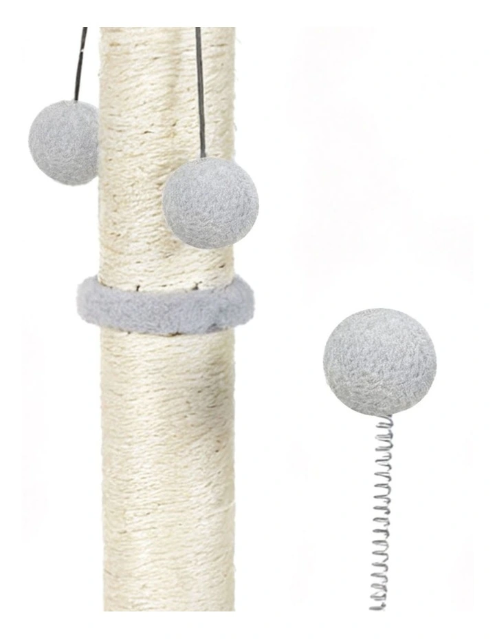 Pawz Cat Scratcher Tower Natural Sisal Kitten 3 Ball Toys 51cm image 6