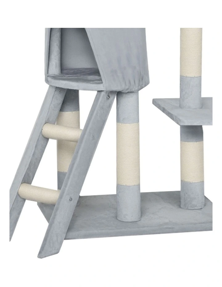 Pawz Cat Tree Tower Scratching Post Climbing House Bed Grey 143cm image 5