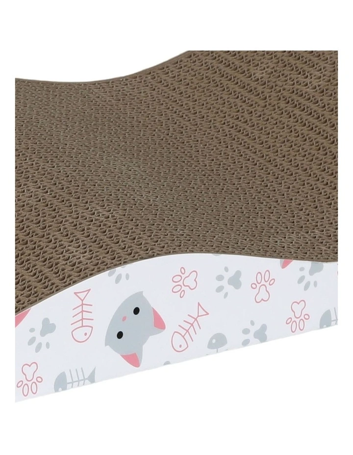 Pawz 4-Pack Cat Scratcher Board Double-Sided Stackable Cardboard image 6