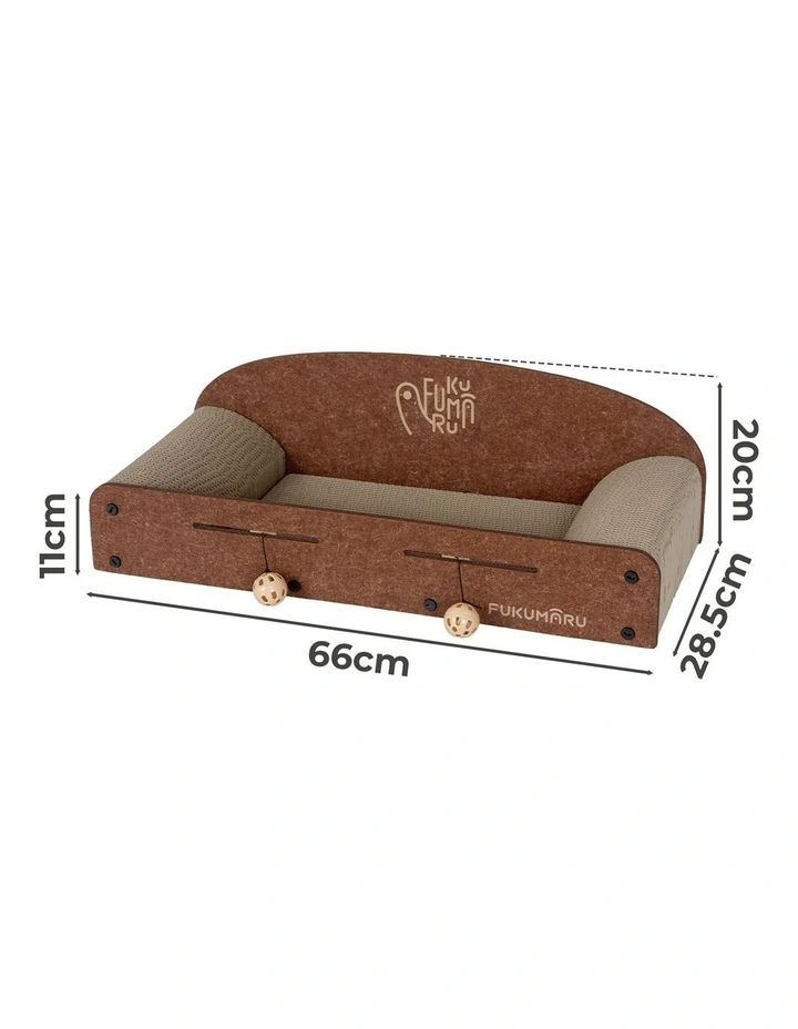 Pawz Cat Scratcher Board Corrugated Cardboard Bed 2 Balls image 3