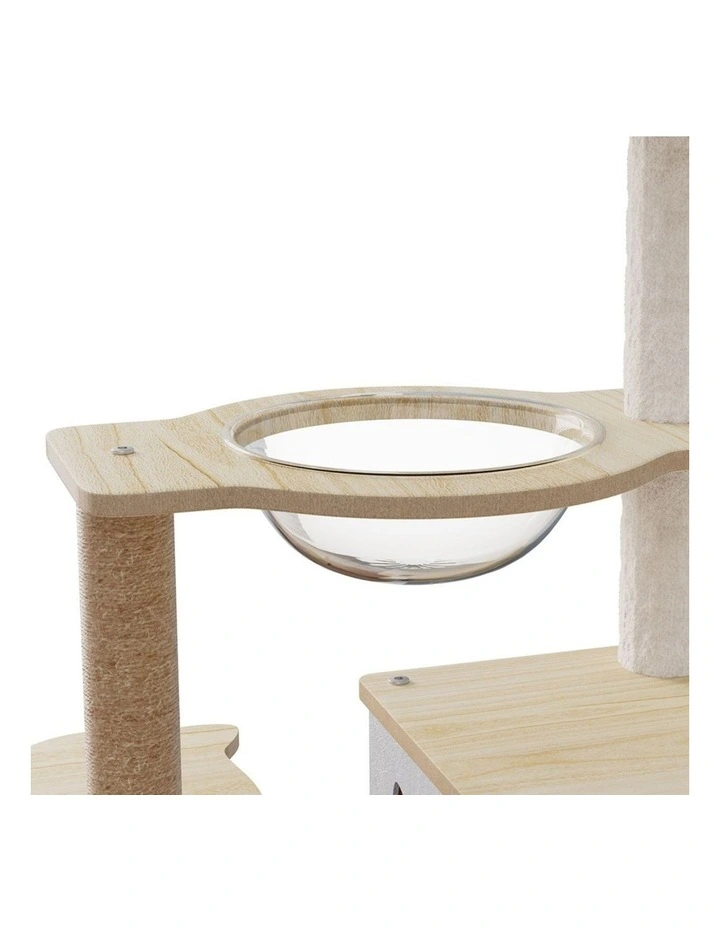 Pawz Cat Tree Tower Wood Scratching Post Condo 120cm image 6