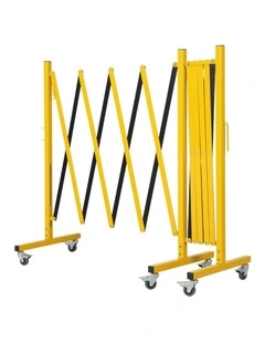 Extendable Garden Gate Mobile Security Retractable Fence Metal Barrier Pet 16ft