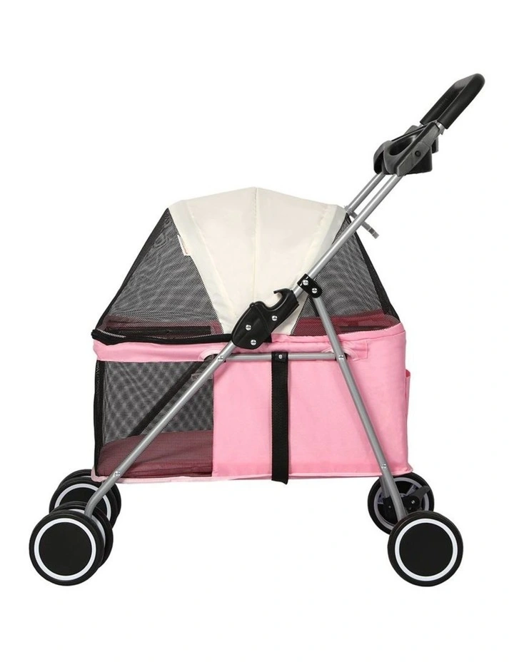 Pawz Pet Stroller Dog Cat Large Foldable Travel Pram 4-Wheel image 2