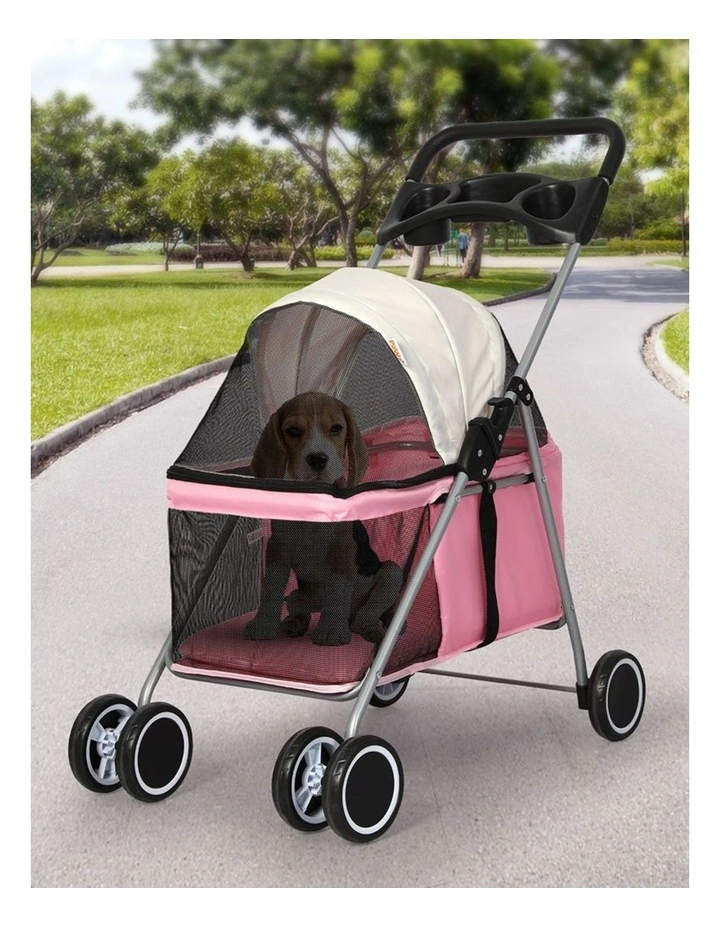 Pawz Pet Stroller Dog Cat Large Foldable Travel Pram 4-Wheel image 7