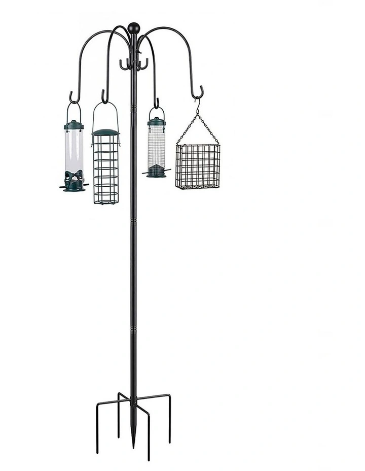 Toque Bird Feeder Station Hanging Stand Feeder 8 Hooks 4 Feeders Outdoor 224cm image 1