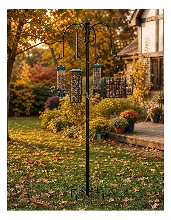 Toque Bird Feeder Station Hanging Stand Feeder 8 Hooks 4 Feeders Outdoor 224cm image 7
