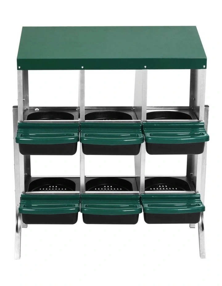 Pawz Chicken Hen Egg Nesting Box Roll-Away 6-Hole 2-Layer image 2