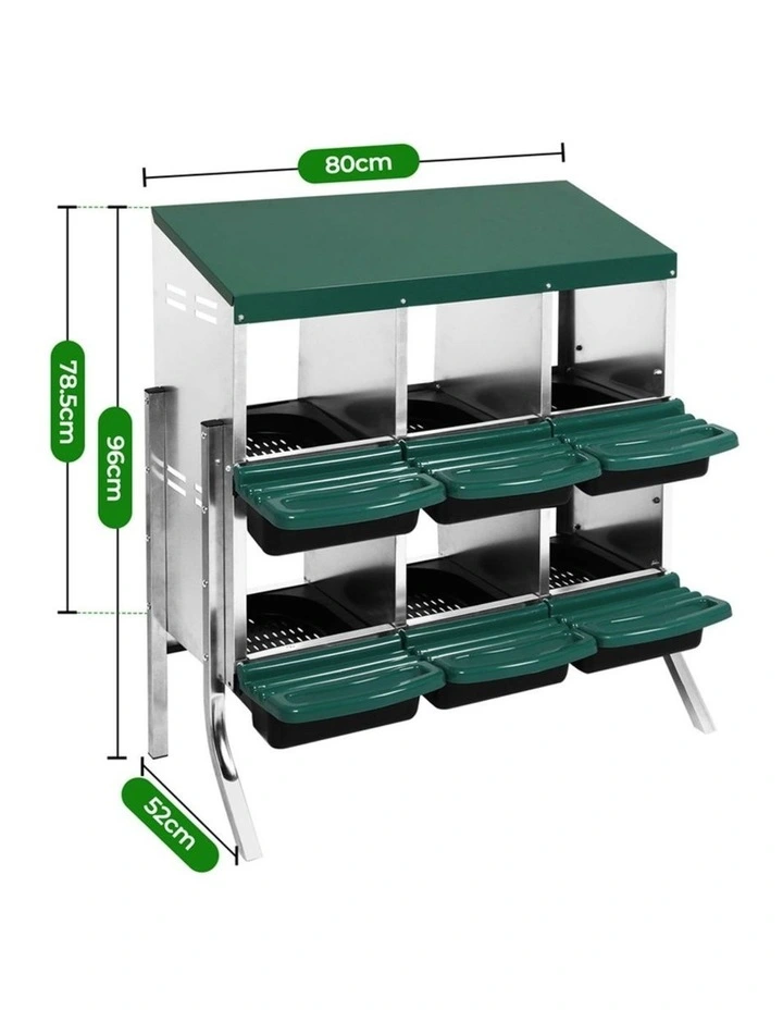 Pawz Chicken Hen Egg Nesting Box Roll-Away 6-Hole 2-Layer image 3