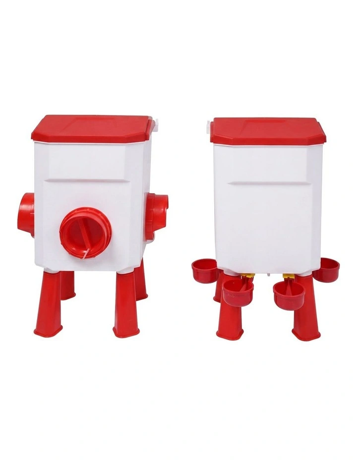 Pawz Auto Chicken Feeder and Waterer Set 12kg 11L Gravity Food Water Dispenser image 2