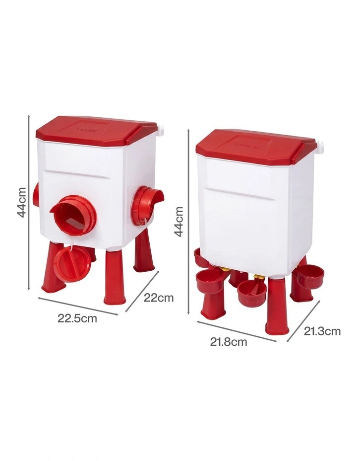 Pawz Auto Chicken Feeder and Waterer Set 12kg 11L Gravity Food Water Dispenser image 3