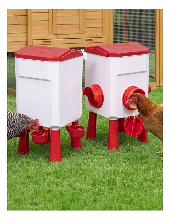 Pawz Auto Chicken Feeder and Waterer Set 12kg 11L Gravity Food Water Dispenser image 7