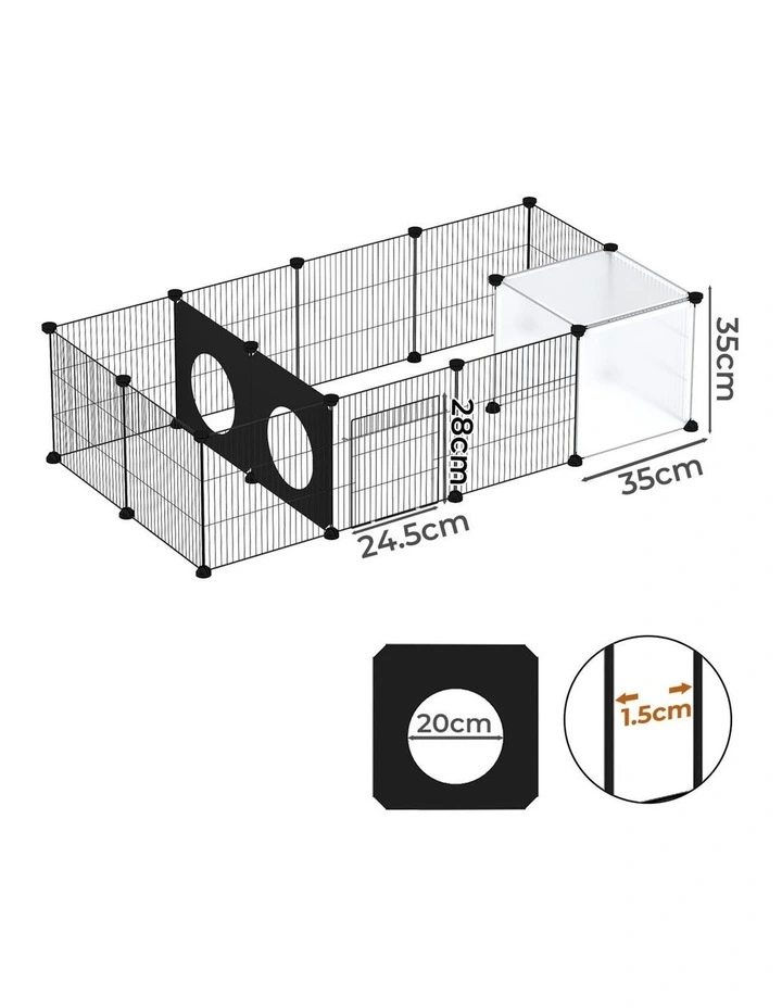 Pawz DIY Pet Playpen Guinea Pig Small Animal Cage 16 Panels image 3