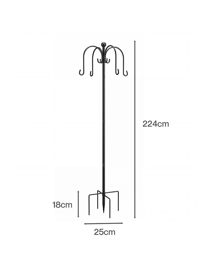 Toque Bird Feeder Pole Station Hanging Stand Adjustable 8 Hooks Outdoor 224cm image 3