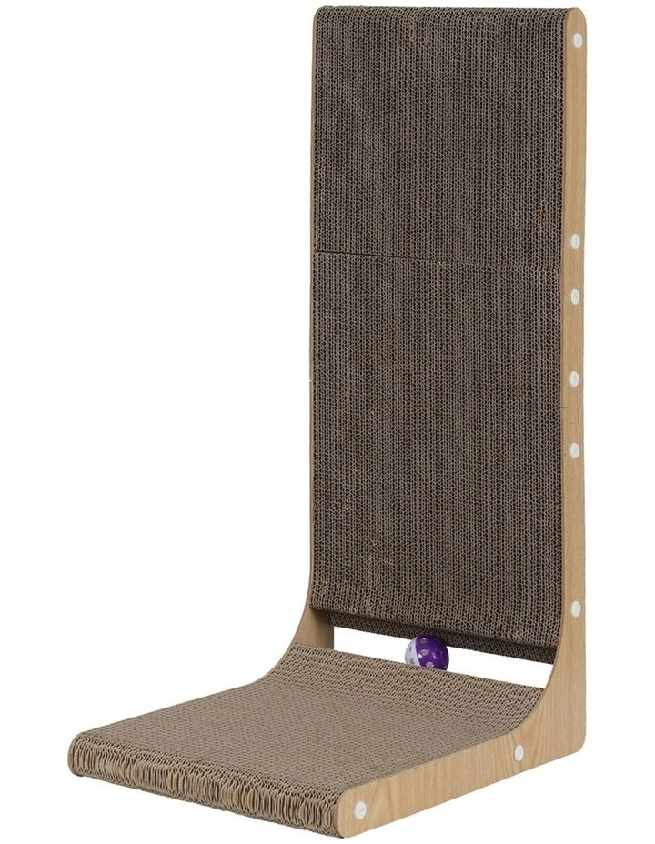 Pawz Cat Scratcher Board Bed L-Shaped Cardboard Toy 68cm image 1