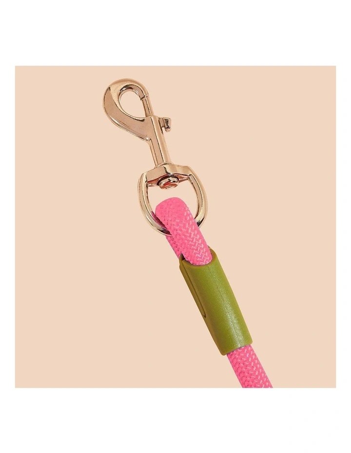 SOGA 2X 220cm Hands Free Double Ended Dog Leash Pet Training Pink image 5