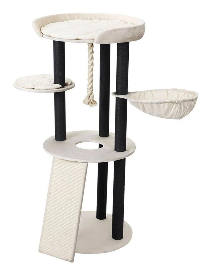 141cm Catsby Hampton Cat Tree Scratching Post Tower Pet Bed image 2
