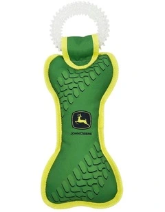 John Deere Licensed Pet Accessories Dog Dental Ring Squeaker Tug Chew Toy