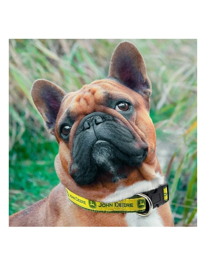 John Deere Pet Accessories Heavy-Duty Nylon Satin Dog Neck Collar - Medium image 2