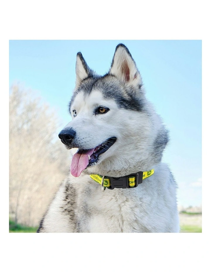 John Deere Pet Accessories Heavy-Duty Nylon Satin Dog Neck Collar - Medium image 3