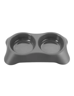 31cm Pets/Dogs Round Essentials Dual Bowl/Dishes/Feeders Assorted