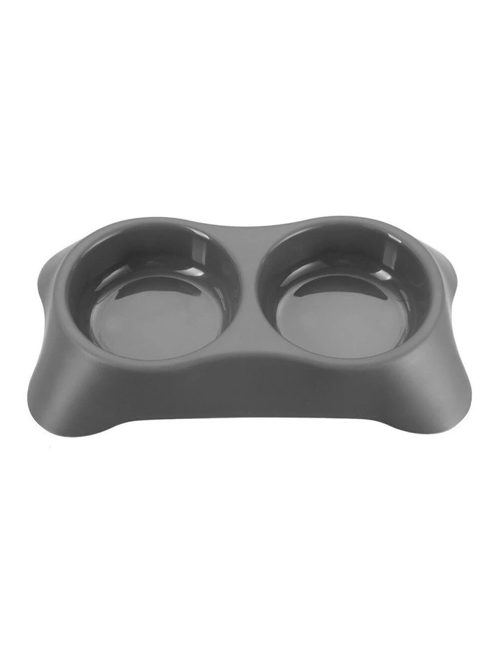 31cm Pets/Dogs Round Essentials Dual Bowl/Dishes/Feeders Assorted image 1