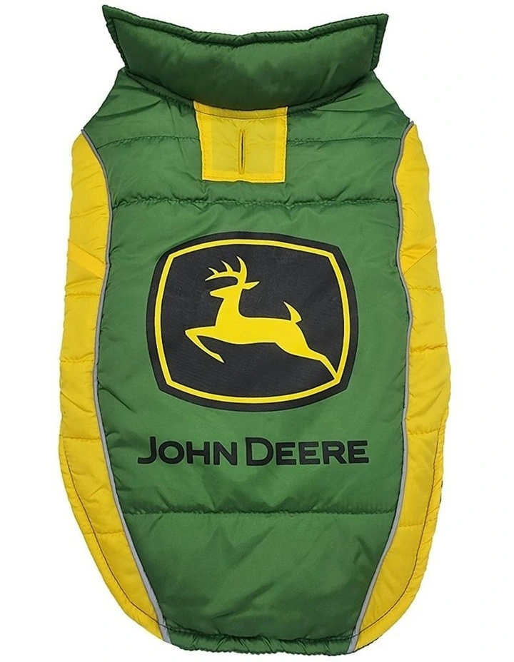 John Deere Pet Accessories Adjustable Water-Resistant Dog Puffer Vest - Small image 1