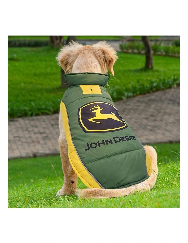 John Deere Pet Accessories Adjustable Water-Resistant Dog Puffer Vest - Small image 3
