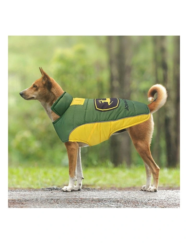 John Deere Pet Accessories Adjustable Water-Resistant Dog Puffer Vest - Small image 4
