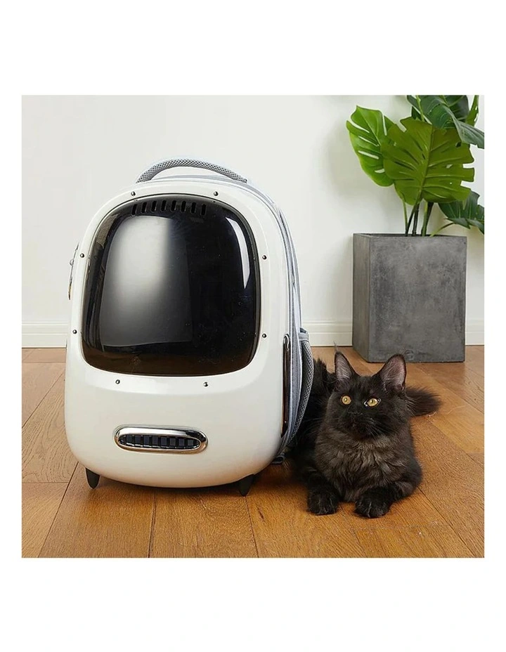 Petkit Breezy 2 Smart Cat 45cm Backpack Travel Portable Carry Bag Crme White image 2