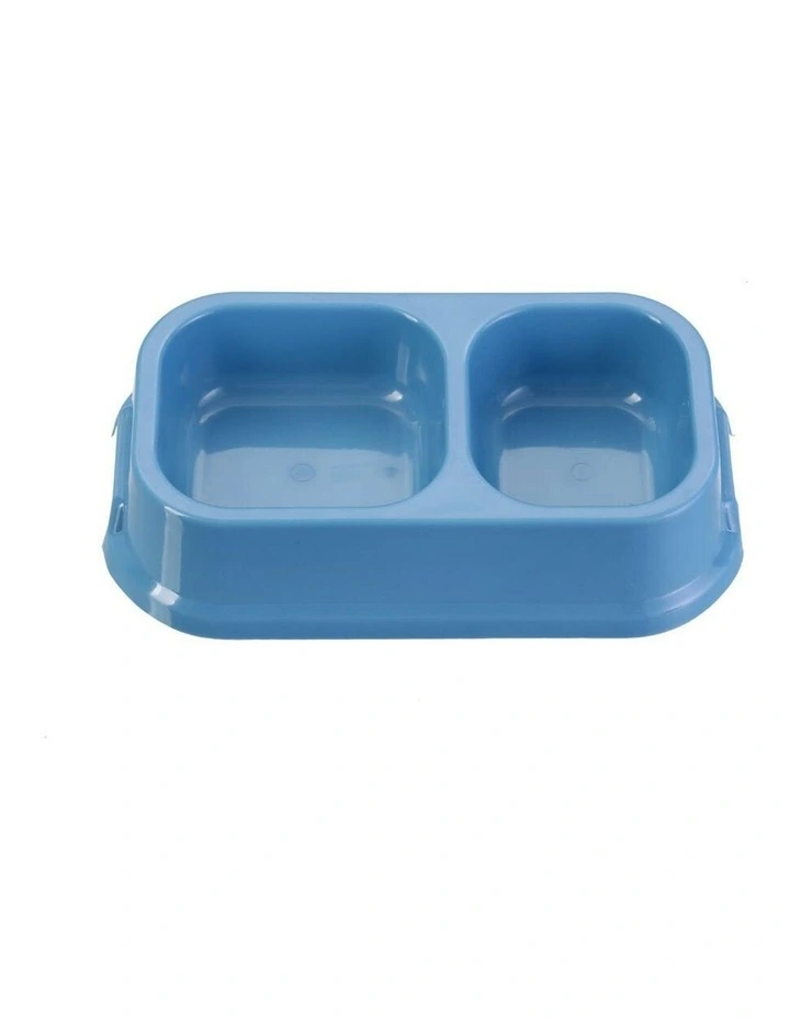 24.5cm Pets/Dogs Square Essentials Dual Bowl/Dishes/Feeders Assort. image 3
