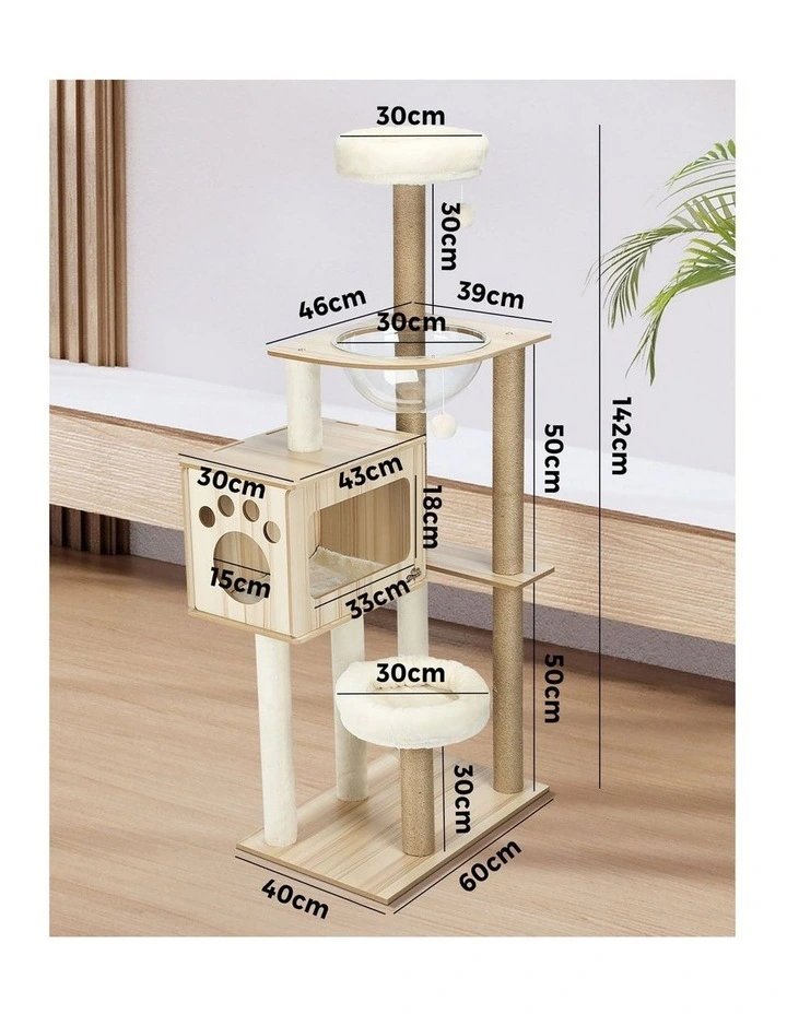 Alopet Cat Tree Tower Scratching Post Scratcher Cats Condo House Bed Furniture image 3