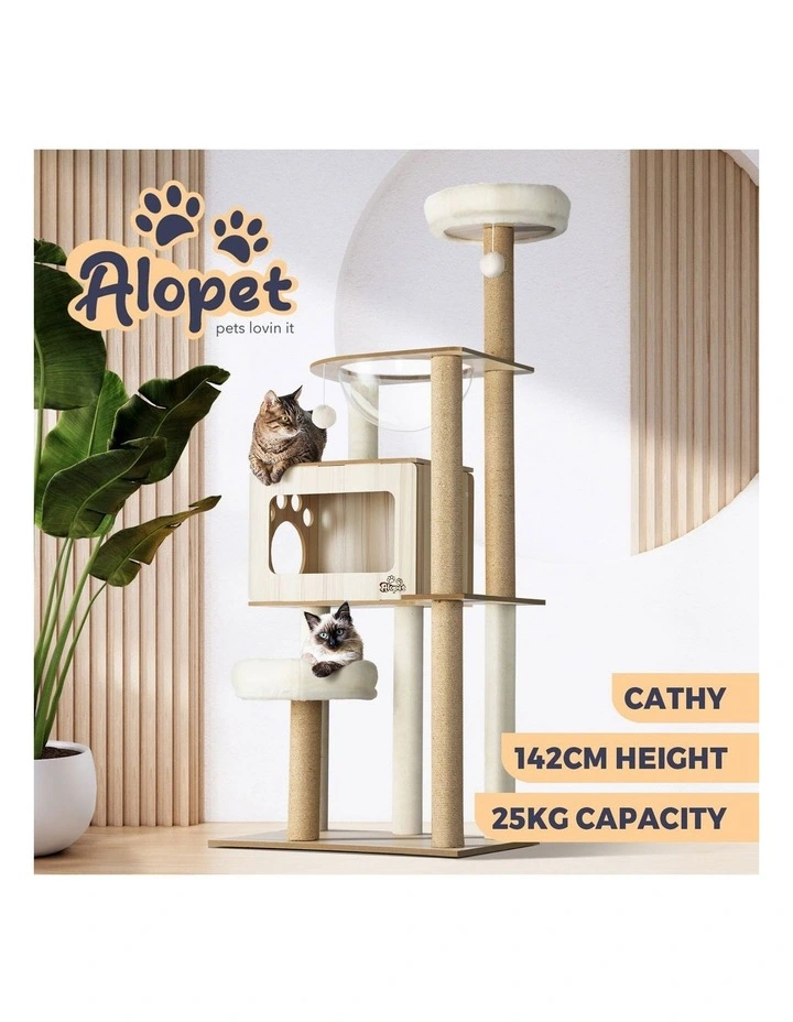 Alopet Cat Tree Tower Scratching Post Scratcher Cats Condo House Bed Furniture image 4
