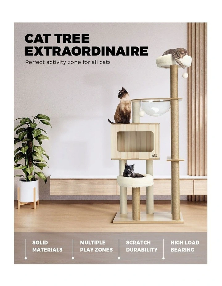Alopet Cat Tree Tower Scratching Post Scratcher Cats Condo House Bed Furniture image 5