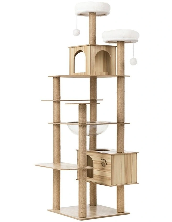 Alopet Cat Tree Tower Scratching Post Scratcher Cats Condo House Bed Wood 186cm image 1
