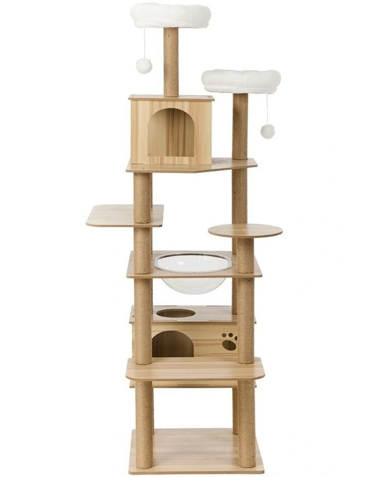 Alopet Cat Tree Tower Scratching Post Scratcher Cats Condo House Bed Wood 186cm image 2