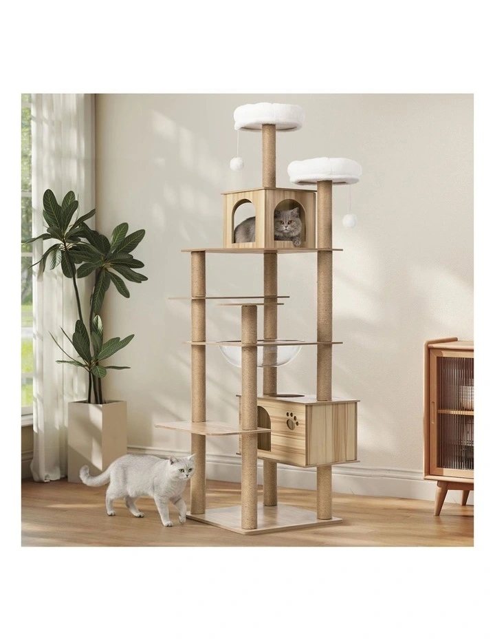 Alopet Cat Tree Tower Scratching Post Scratcher Cats Condo House Bed Wood 186cm image 4