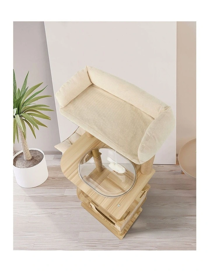 Alopet Cat Tree Tower Scratching Post Scratcher Cats Condo House Bed Wood 150cm image 5