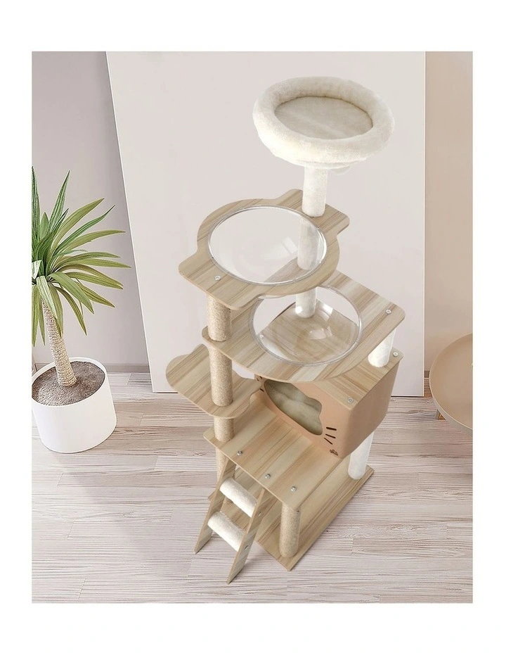 Alopet Cat Tree Tower Scratching Post Wood Scratcher Condo Detachable House image 5