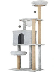 Alopet Cat Tree Tower Scratching Post Scratcher Cats Condo House Bed Wood 140cm
