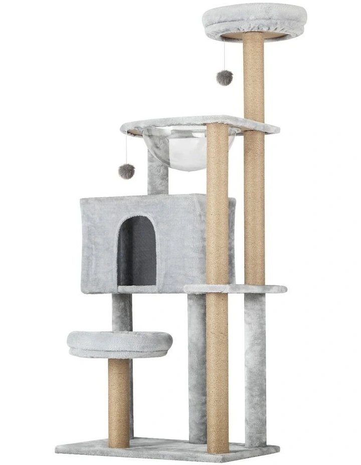 Alopet Cat Tree Tower Scratching Post Scratcher Cats Condo House Bed Wood 140cm image 1