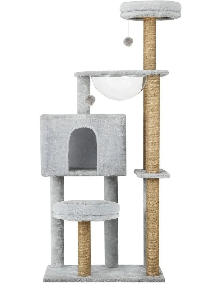 Alopet Cat Tree Tower Scratching Post Scratcher Cats Condo House Bed Wood 140cm image 2