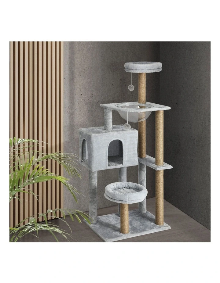Alopet Cat Tree Tower Scratching Post Scratcher Cats Condo House Bed Wood 140cm image 5