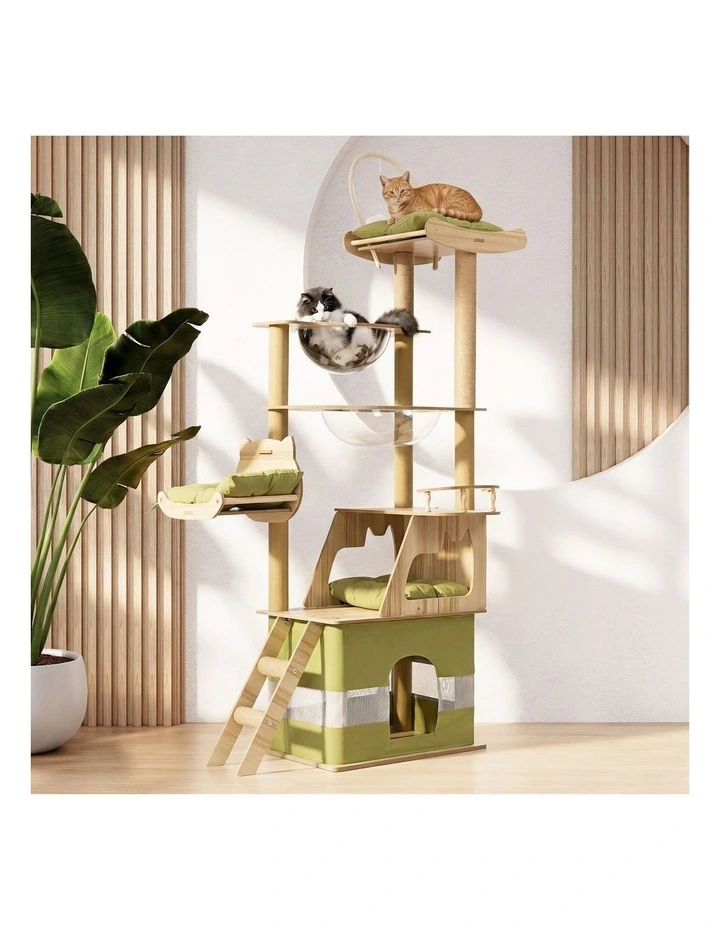 Alopet Cat Tree Tower Scratching Post Scratcher Condo House Bed Furniture 190cm image 4