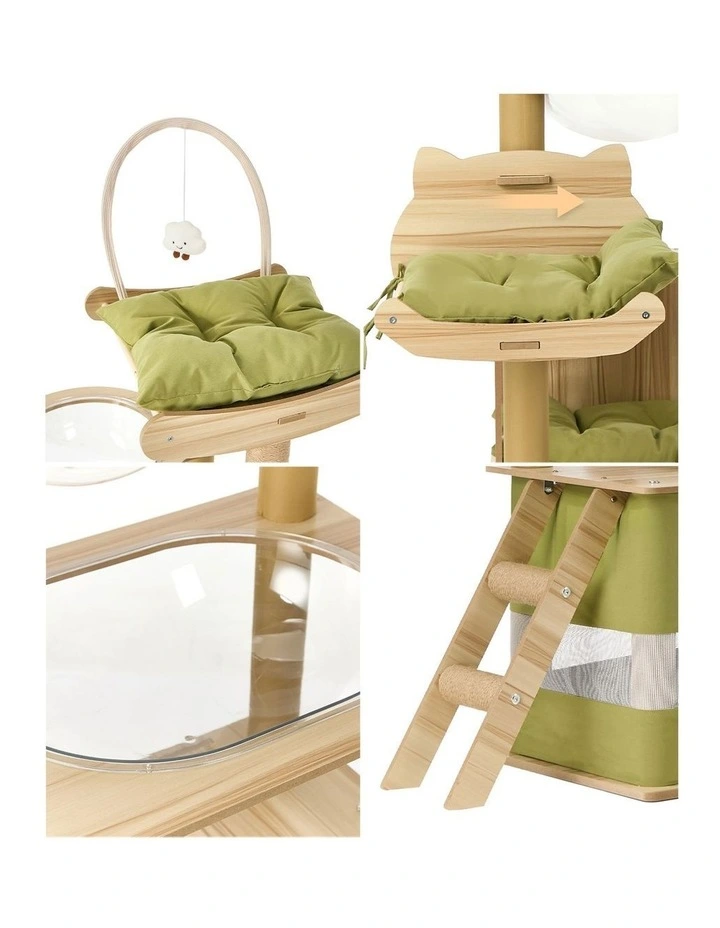 Alopet Cat Tree Tower Scratching Post Scratcher Condo House Bed Furniture 190cm image 6