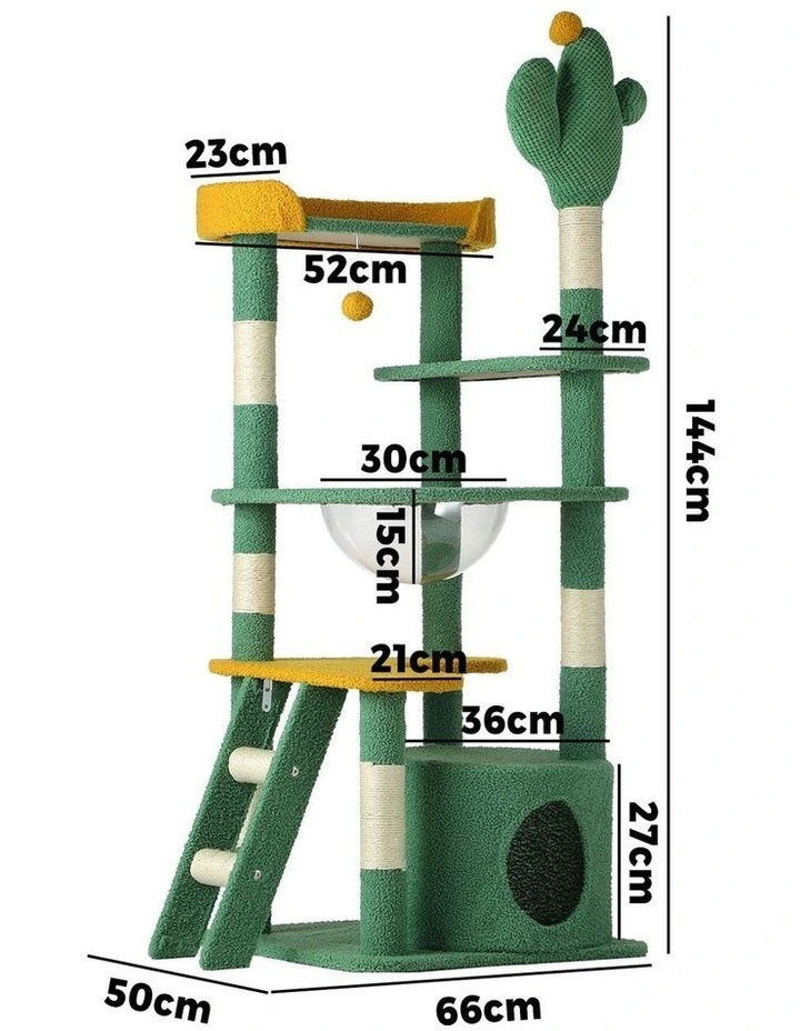 Alopet Cat Tree Tower Scratching Post 144cm Pet Condo House Furniture Scratcher image 3