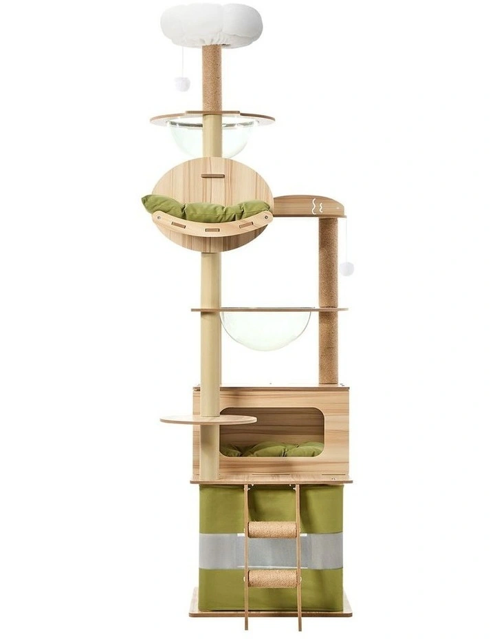 Alopet Cat Tree Tower Scratching Post Scratcher 196cm Condo House Bed Furniture image 2
