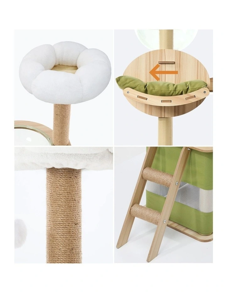 Alopet Cat Tree Tower Scratching Post Scratcher 196cm Condo House Bed Furniture image 6