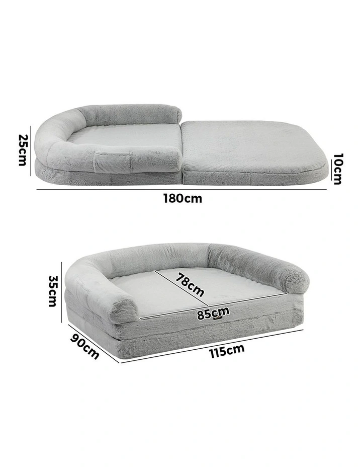 Alopet Foldable Human Dog Bed Calming 180cm Pet Mattress Removable Extra Large image 3